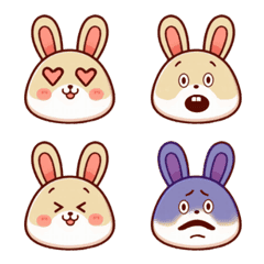 【リアクション絵文字】毎日使えるうさぎ♡