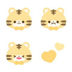黄色のリボンのトラ絵文字