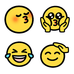 大人可愛い 面白い 黄色い顔 絵文字
