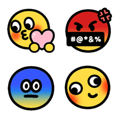 小さい 面白い 黄色い顔 絵文字