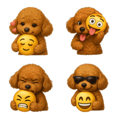 リアルトイプードルのリアクション絵文字