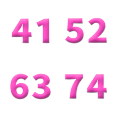 桃紅 3D 重要日期 數字 41-80 動態表情貼
