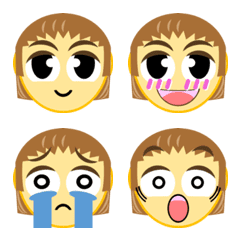 (リアクション用)いろんな表情顔の文字05D