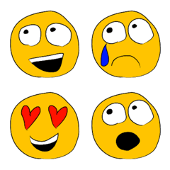 絵が下手な夫が描いたリアクション絵文字