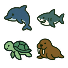 Emojis of Fish from the Sea and River