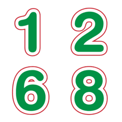 Emoji numbers Green-white 4