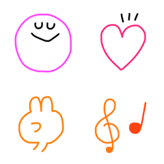 使えるシンプル絵文字〇