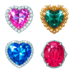 Jewel Hearts Emoji