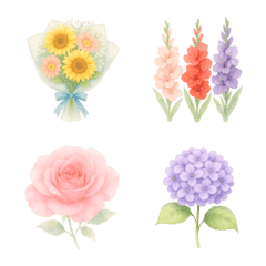 Popular Flower Emoji Selection