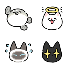 フグとネコ絵文字