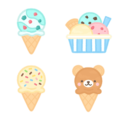 アイスクリーム♪もこもこ絵文字