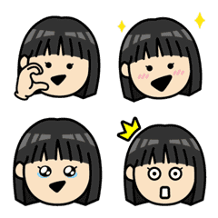 動く！アバえもじ（女子・黒髪A）