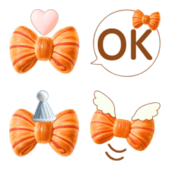 リボンクロワッサンの絵文字♡