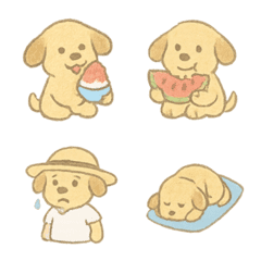 Summer Pup Emoji Set