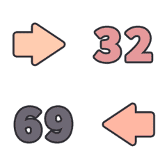 ゆうが すうじ 123 万用 32-69 動く絵文字