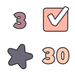 ゆうが  123 すうじ 1-31 動く絵文字