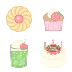 Sweets-loving emoji
