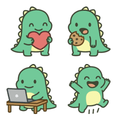 かわいいみどりの恐竜ちゃん