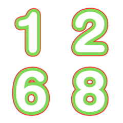 Emoji numbers Green-White 5