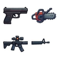 Game guns and weapons emojis