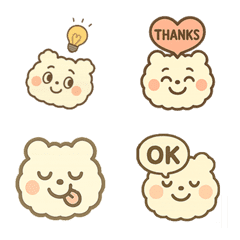 Creamy Bear Emoji Set