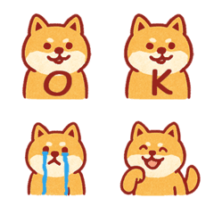 かわいい柴犬+26英語（茶色）