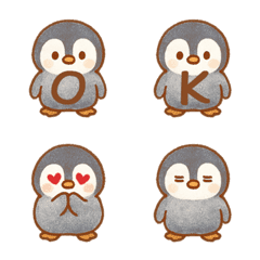 かわいい小さなペンギン+26英語（茶色）