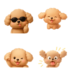 ぷっくり立体✨3D✨トイプードルちゃん