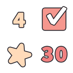 甘い  123 すうじ 1-31 動く絵文字