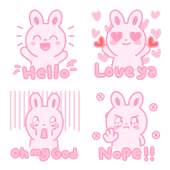 Pinkki the pink bunny.