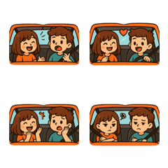 情侶開車旅行