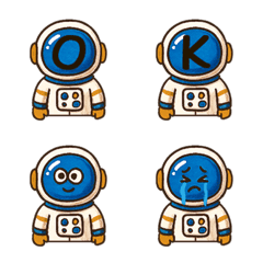 かわいい宇宙飛行士+26英語（黄色）