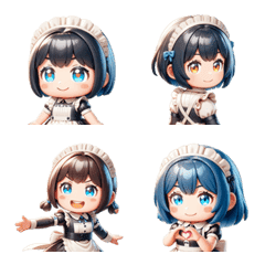 元気いっぱいメイド絵文字