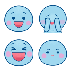 とっても使える絵文字　ブルー