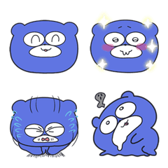 Blue bear-type " BLUBEA " emoji