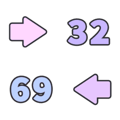 希望之翼 數字 123 日期 32-69 動態表情貼