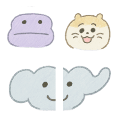 Fluffy Animal Face Emoji Pack