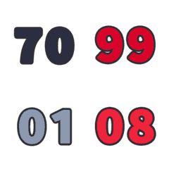 察覺 數字 123 日期 必備 70-99 動態表情貼
