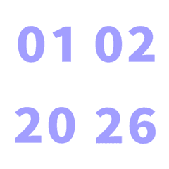 淺紫 日期 數字 1-40 萬用日曆 動態表情貼