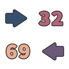 夢幻 數字 123 日期 萬用 32-69 動態表情貼