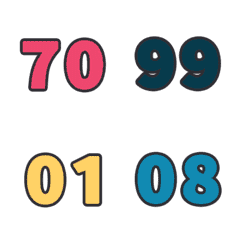 時來運轉 數字 123 日期 70-99 動態表情貼