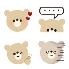 ふんわりくま　リアクション絵文字