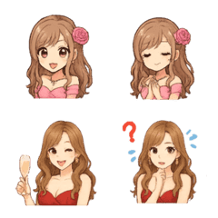 夜のお店の女の子絵文字♡