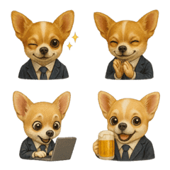 Working Chihuahua Emoji Set