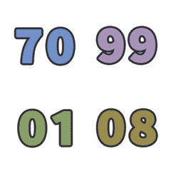 だいち すうじ 123 日常 70-99 動く絵文字