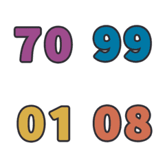 快樂 數字 123 日期 必備 70-99 動態表情貼
