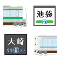 東京〜埼玉 ふか緑の電車と駅名標
