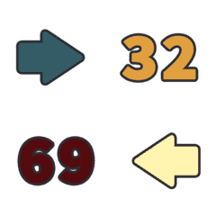冬の恋 すうじ 123 万用 32-69 動く絵文字