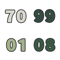 芬多精 數字 123 日期  70-99 動態表情貼