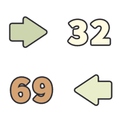 願いが叶う 123 すうじ  32-69 動く絵文字